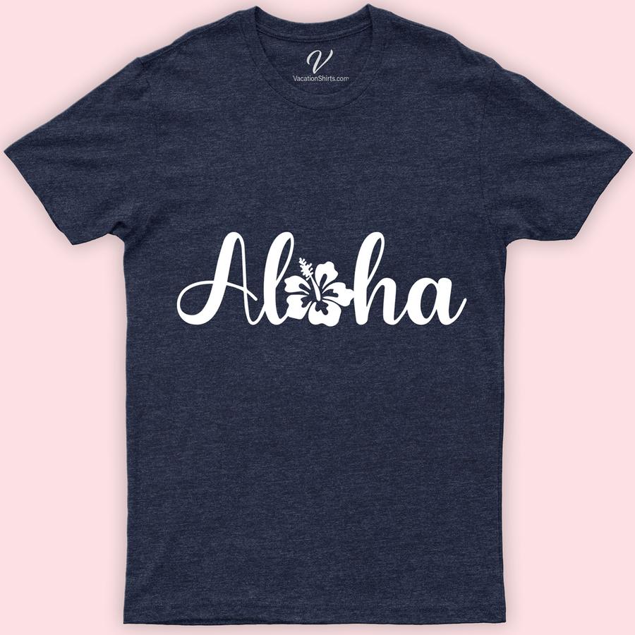 Aloha Hibiscus Floral Hawaii Tee Hawaii Vacation Shirts Embrace island vibes with our Aloha Hibiscus Floral Hawaii Tee from VacationShirts.com. This casual Hawaiian tee, adorned with vibrant hibiscus print, epitomizes tropical aloha wear. Perfect for any Hawaiian vacation, this floral beach shirt merges comfort with the iconic Hawaii theme apparel style. Make every day a getaway in this tropical flower shirt.
