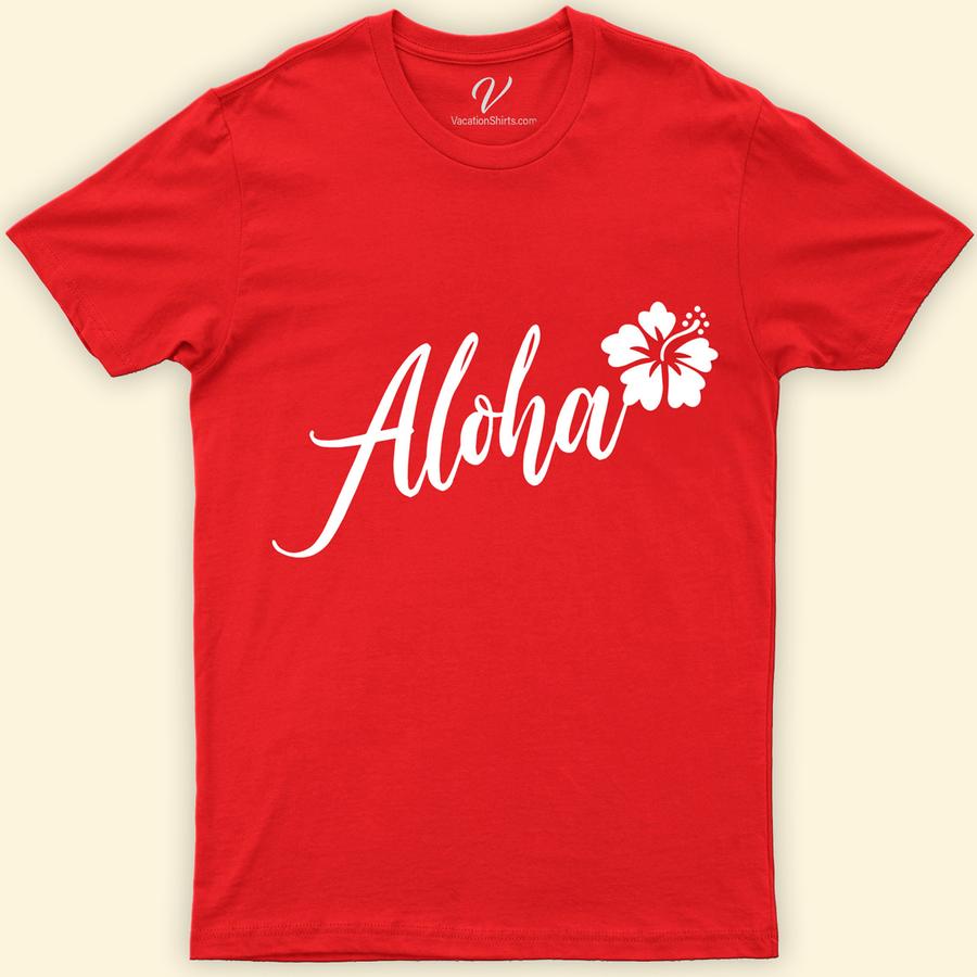 Aloha Hibiscus Calligraphy Flower Tee Hawaii Vacation Shirts Embrace the Aloha spirit with our Hibiscus Calligraphy Flower Tee! This Hawaiian Floral T-Shirt, featuring a stunning hibiscus graphic and elegant floral calligraphy, embodies tropical elegance. Perfect for beach lovers, this Aloha Hibiscus Shirt is a must-have in your tropical flower apparel collection. Dive into hibiscus flower fashion today!