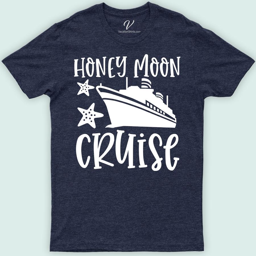 Honey Moon Cruise Delight Tee - VacationShirts Couples Cruise Shirts Embark on your romantic journey in style with the Honey Moon Cruise Delight Tee from VacationShirts.com. Perfect for newlyweds, these matching shirts blend comfort with elegance, making them the ultimate honeymoon cruise clothing. Celebrate your love on the high seas with these chic, memorable vacation shirts for couples.