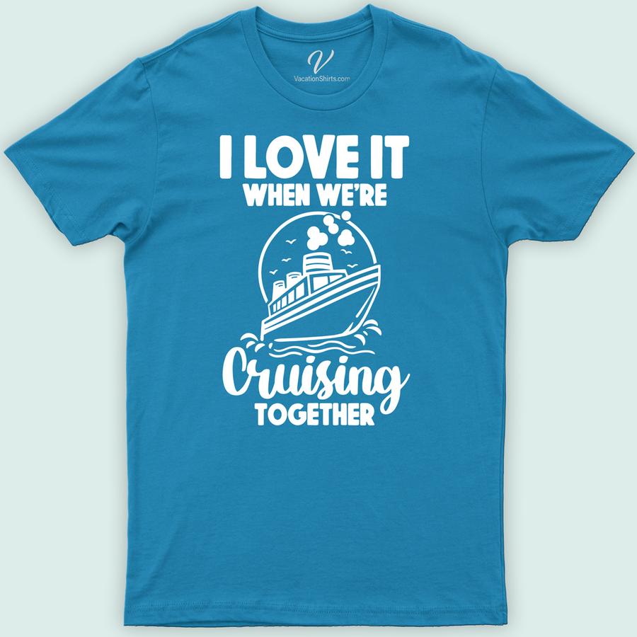 VacationShirts.com's 'Cruise Love Duo' Tee Couples Cruise Shirts Set sail in style with VacationShirts.com's 'Cruise Love Duo' Tee! Perfect for couples, these matching cruise tees blend romance and adventure. Ideal for any nautical journey, from honeymoon sails to love boat escapades, this couple vacation apparel is your go-to for memorable cruise wear. Embrace the sea in unity!