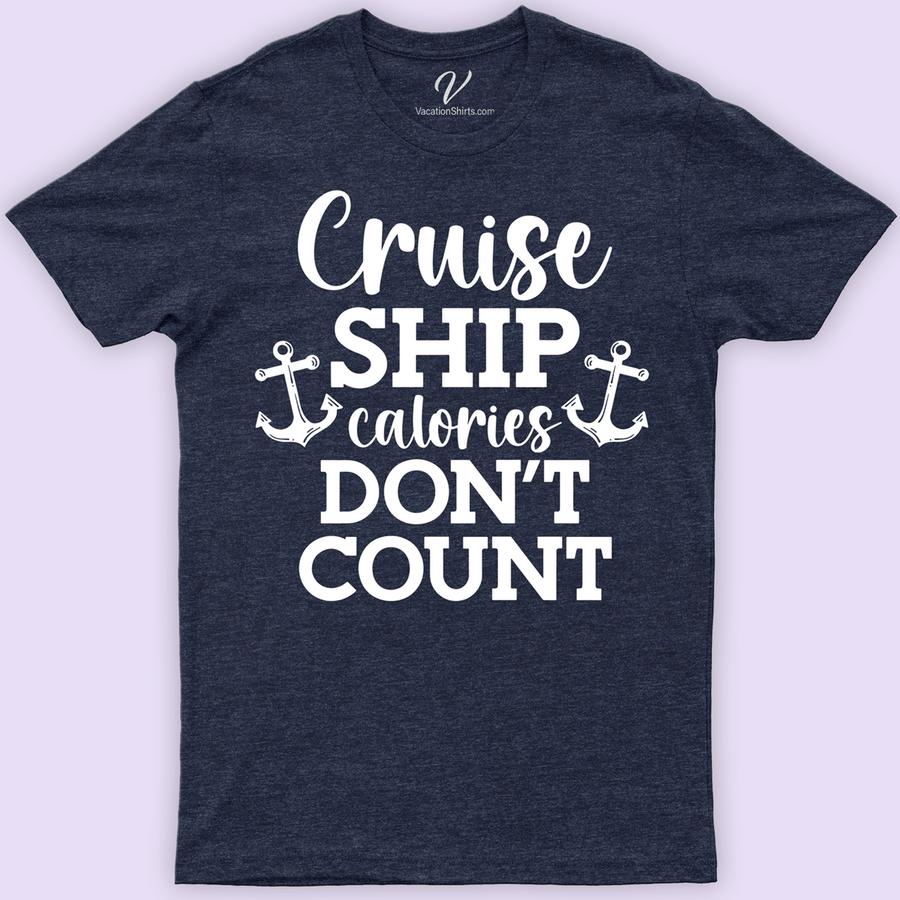 VacationShirts Cruise Calorie-Free Fun Tee Cruise Vacation Shirts Dive into your cruise adventure with our Calorie-Free Fun Tee from VacationShirts.com! Perfect for beach vacations or onboard festivities, this funny cruise t-shirt blends comfort with a nautical theme. Flaunt your tropical cruise wear with pride, making every moment memorable in our unique, laugh-inducing cruise party shirt.