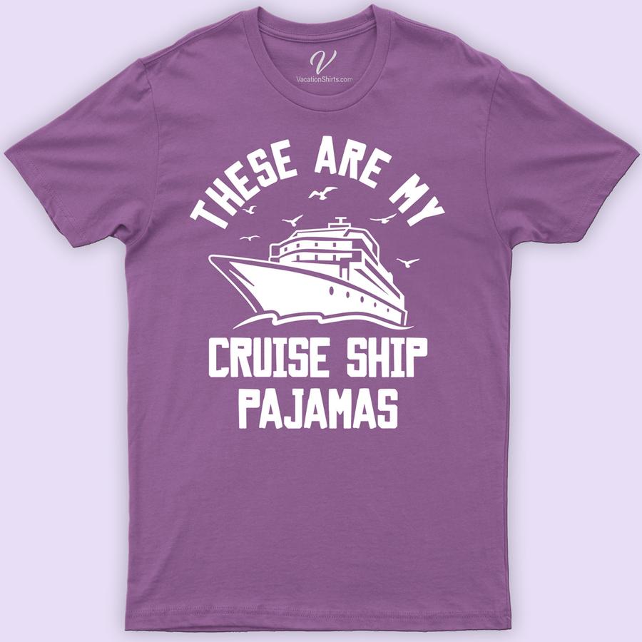 Vacay Bliss: My Cruise Ship Pajama Tee Classic Cruise Vacation Shirts Discover unparalleled comfort with Vacay Bliss: My Cruise Ship Pajama Tee from VacationShirts.com. Perfect for sea voyages, this lightweight travel pajama combines style and comfort, featuring ocean-themed designs. Ideal as cruise cabin loungewear or vacation pajama tops, it's your go-to for nautical nights. Embrace the bliss of cruise vacation sleepwear!