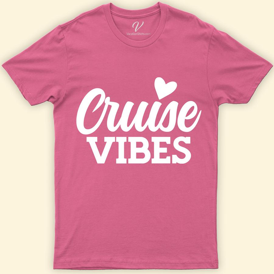 Chic Cruise Vibes Heart-Script Tee - VacationShirts Classic Cruise Vacation Shirts Embrace your cruise adventure with the Chic Cruise Vibes Heart-Script Tee from VacationShirts.com. This stylish tee combines chic cruise wear with a playful heart script, making it a perfect addition to your summer cruise apparel. Its nautical theme and ocean vibe design ensure you sail in style. Ideal for beach vacations and travel enthusiasts seeking a unique, fashionable look.
