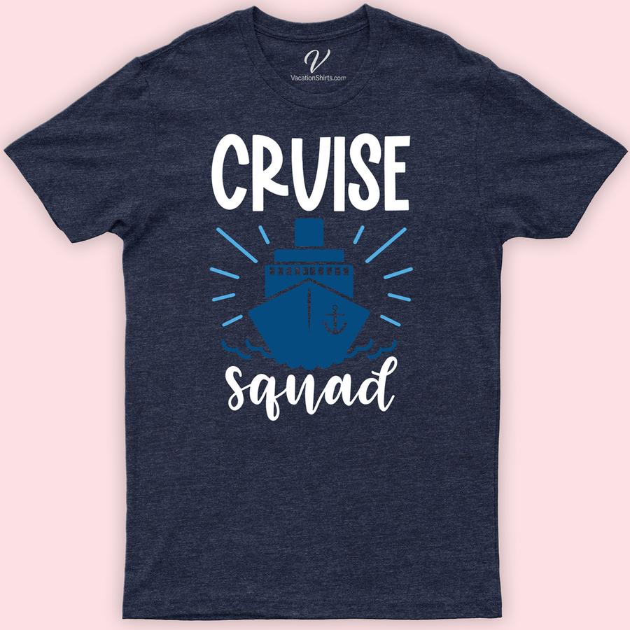 Cruise Squad Boat Tee Cruise Squad Vacation Shirts Set sail in style with our Cruise Squad Boat Tee! Perfect for any nautical group t-shirt need, this customizable cruise t-shirt enhances your boat party or family boat trip. Featuring ocean-themed designs, it's ideal for matching cruise shirts, tropical vacation tees, or sailing squad apparel. Make your group cruise wear unforgettable!