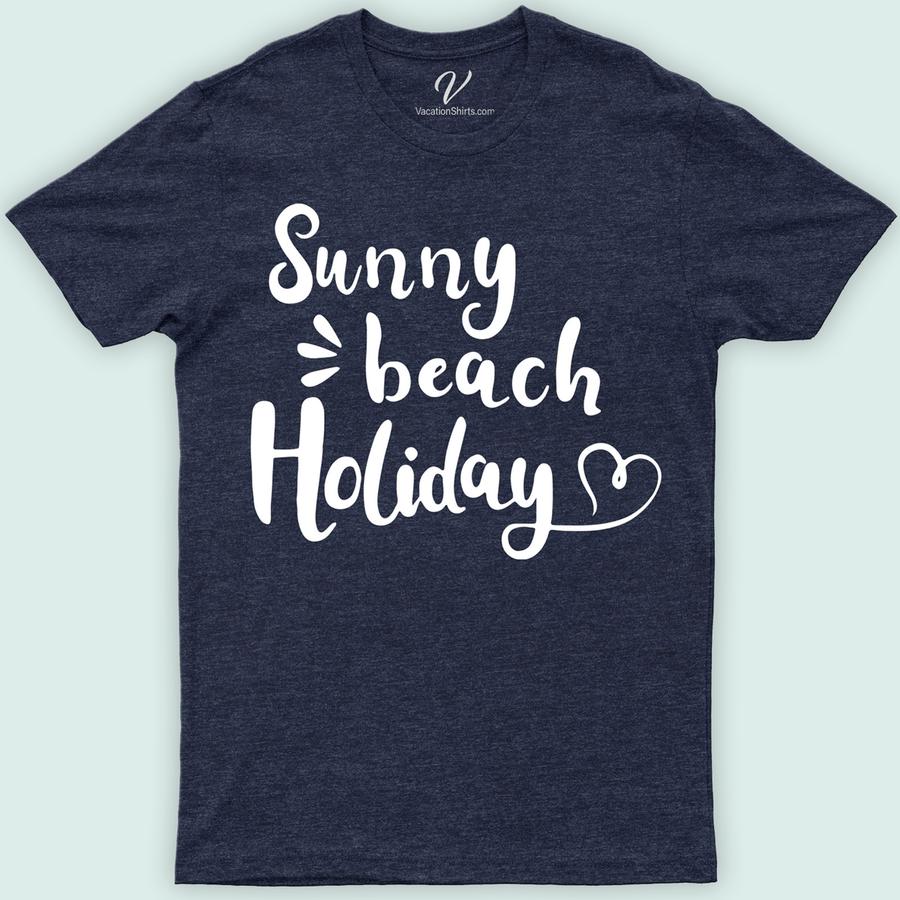 Sunny Beach Holiday Tee Vacation Shirts Dive into vacation mode with our Sunny Beach Holiday Tee from VacationShirts.com! Crafted for beach lovers, this tropical holiday tee blends sunny beach apparel charm with ocean-themed designs. Perfect for coastal vacations or beach parties, it's your go-to summer beachwear shirt. Embrace the sun in style with our unique beach trip t-shirt designs!