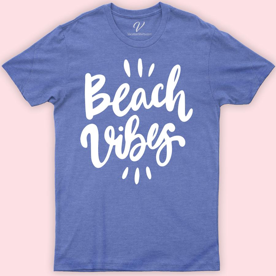 Beach Vibes Vacation Summer Tee Vacation Shirts Dive into summer with our Beach Vibes Vacation Summer Tee from VacationShirts.com! This tropical beachwear masterpiece blends casual beach shirts' comfort with surf style tees' flair. Featuring unique summer tee designs, it's the perfect addition to your coastal apparel collection. Embrace vacation vibes clothing and ocean-themed t-shirts for unforgettable beach holidays.