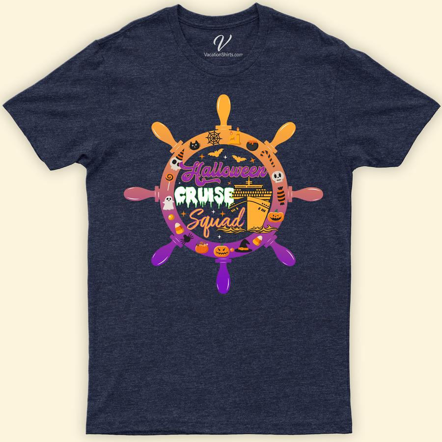 Squad-Ready Halloween Cruise Tee by VacationShirts Halloween Cruise Shirts Set sail in style with VacationShirts.com's Squad-Ready Halloween Cruise Tee! Perfect for groups, this custom tee blends spooky vibes with cruise comfort. Featuring personalized options, it's ideal for family or squad Halloween outings. Elevate your Halloween themed cruise wear with our matching, spooky squad cruise tops. Get yours now!