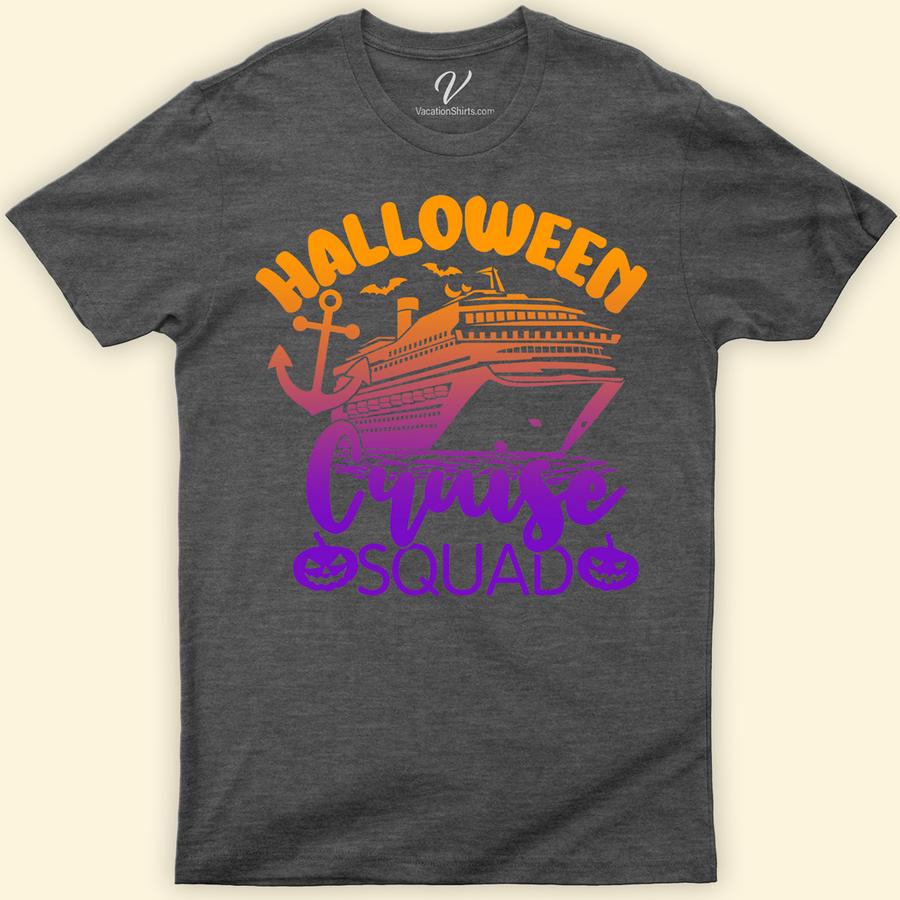 Squad-Ready Halloween Cruise Tee from VacationShirts Halloween Cruise Shirts Get your crew into the spooky spirit with our Squad-Ready Halloween Cruise Tee from VacationShirts.com! Perfect for group Halloween cruise outfits, these custom, matching tees feature personalized touches for family and friends. Dive into Halloween-themed cruise wear that's as unique as your party. Make unforgettable memories with our exclusive Halloween Cruise Party Tees!