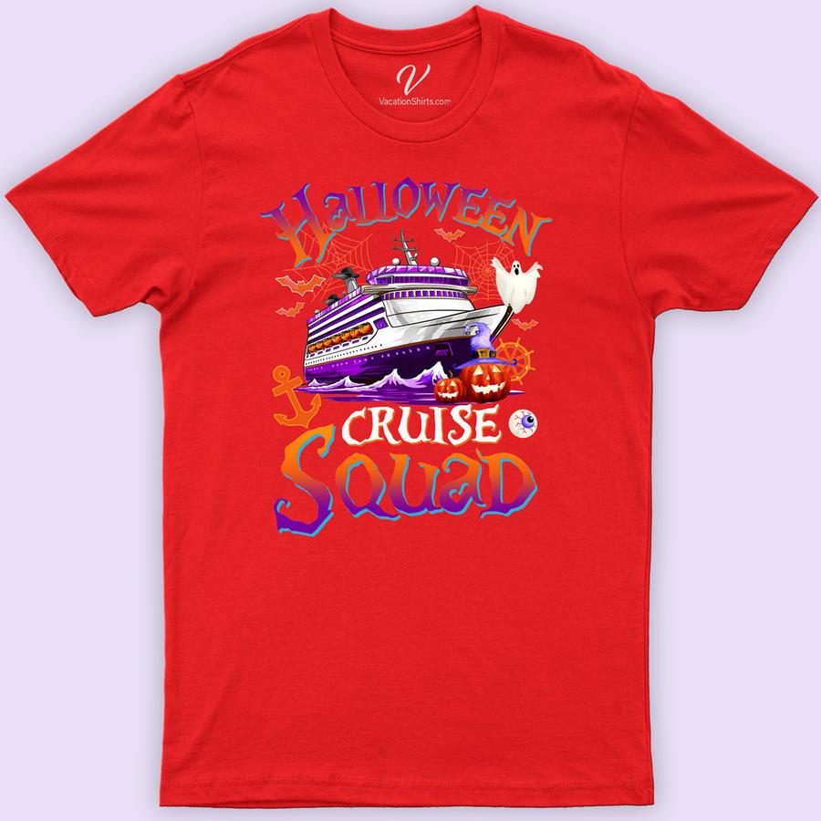Squad-Ready Halloween Cruise Tee from VacationShirts Halloween Cruise Shirts Get your crew into the spooky spirit with our Squad-Ready Halloween Cruise Tee from VacationShirts.com! Perfect for group Halloween cruise outfits, these custom, matching tees feature personalized touches for family and friends. Dive into Halloween-themed cruise wear that's as unique as your party. Make unforgettable memories with our exclusive Halloween Cruise Party Tees!
