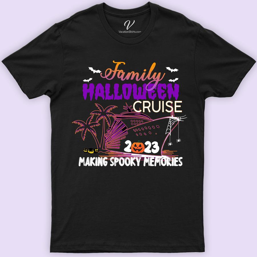 Spooky Memories Premium Halloween Cruise Tee Halloween Cruise Shirts Embark on a haunting voyage with our Spooky Memories Premium Halloween Cruise Tee! Crafted for eerie elegance, this top-tier Halloween sailing apparel merges ghost ship allure with comfort. Perfect for any haunted cruise, it's the ultimate in spooky themed cruise clothing. Make every moment aboard memorably macabre with this exclusive tee!