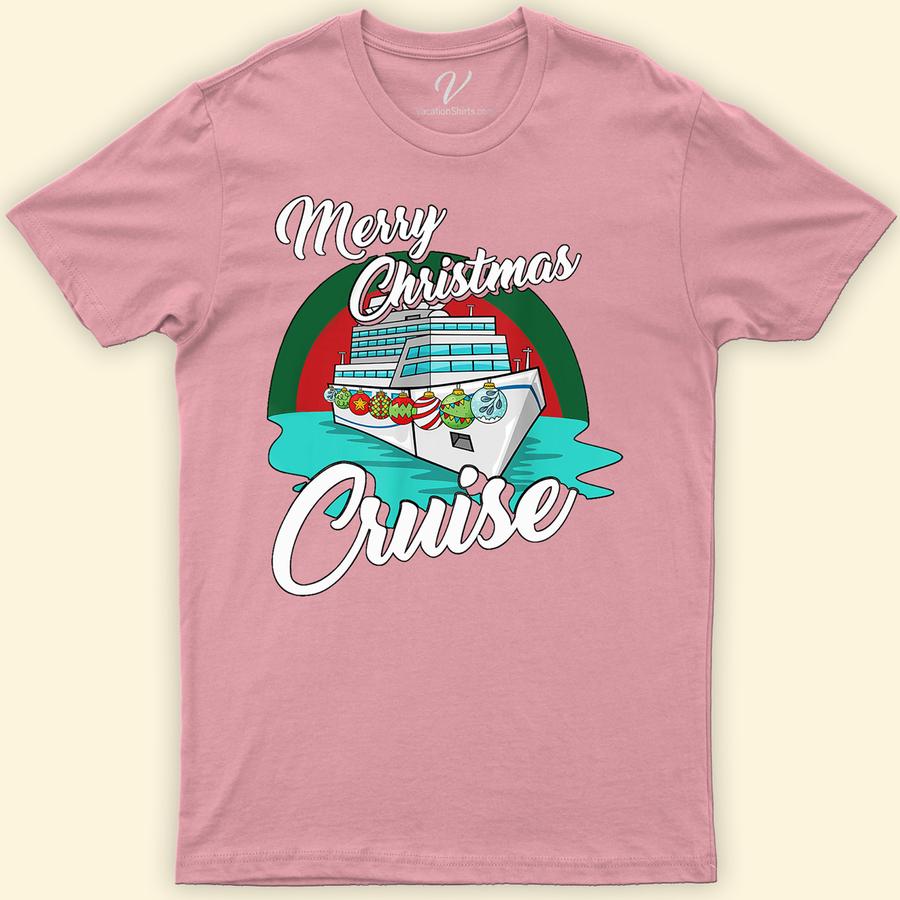 Vibrant Merry Xmas Cruise Tee from VacationShirts Christmas Cruise Shirts Set sail in festive style with the Vibrant Merry Xmas Cruise Tee from VacationShirts.com! Perfect for the whole family, this holiday cruise outfit blends nautical Christmas charm with tropical flair. Celebrate on deck in this unique, merry Xmas vacation t-shirt, the ultimate addition to your festive cruise wear collection.