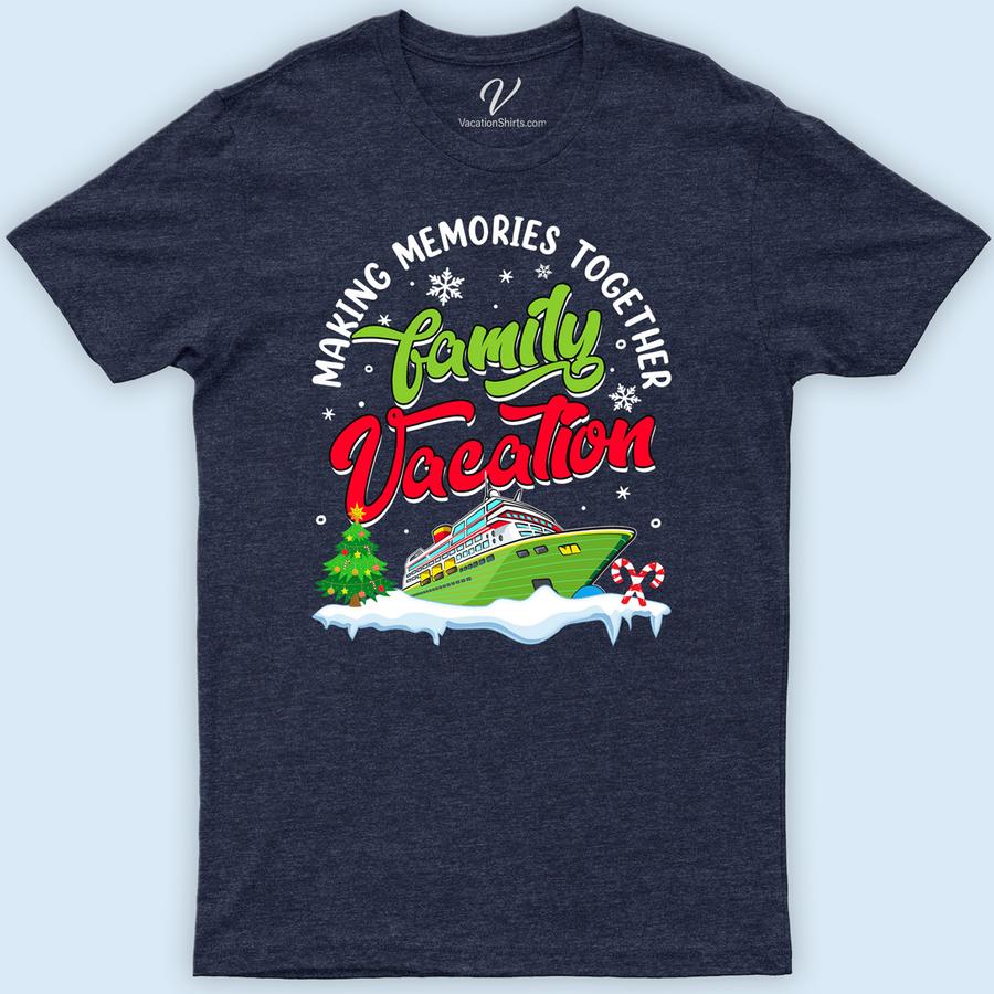 Family Xmas Cruise Tee: Breathable Vacation Fun! Christmas Cruise Shirts Set sail in style with our Family Xmas Cruise Tee! Crafted for comfort, this breathable vacation apparel is perfect for the whole family. Featuring festive holiday cruise designs, it's the ultimate in fun holiday cruise wear. Match up in our Xmas cruise outfits and make family vacation memories!
