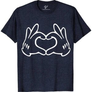 Disney Heart Hands Shirt Disney Vacation Shirts Embrace the magic with our Disney Heart Hands Shirt, a must-have for Disney lovers! Featuring the iconic Mickey Mouse Heart Hands, this tee is perfect for couples, families, or anyone celebrating love at Disney Parks. Crafted for comfort, it's ideal for matching outfits on your magical Disney vacation.