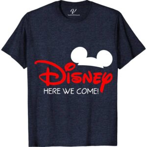 Disney Here We Come Shirt Disney Vacation Shirts Embark on a magical journey with our 'Disney Here We Come' Shirt from VacationShirts.com! Perfect for Disney Family Vacations, these custom, matching tees add a personalized touch to your Disney Trip 2023. Ideal for both Disney World and Disneyland adventures, our Disney Bound Shirts unite groups in style and excitement!