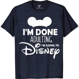 I'm Done Adulting Disney Shirt Disney Vacation Shirts Embrace your playful side with our "I'm Done Adulting, Let's Go To Disney" shirt from VacationShirts.com. Perfect for Disney vacations or simply showcasing your love for the magic, this adult Disney apparel combines humor and style. Ideal for Disney-bound groups, it's a must-have for any Disney theme park adventure or casual wear.