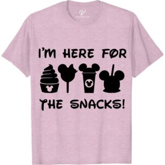 I'm Here for the Snacks Shirt Disney Vacation Shirts Dive into comfort and humor with our "I'm Here for the Snacks" Shirt from VacationShirts.com. Perfect for snack lovers, this funny food t-shirt combines style with a love for munchies. Featuring a catchy snack quote, it's the ultimate in snack-themed clothing. Ideal for casual wear or as a foodie gift idea, this novelty snack tee is a must-have for anyone who believes snacks are serious business. Embrace your snack passion with this unique, comfy snack wear!