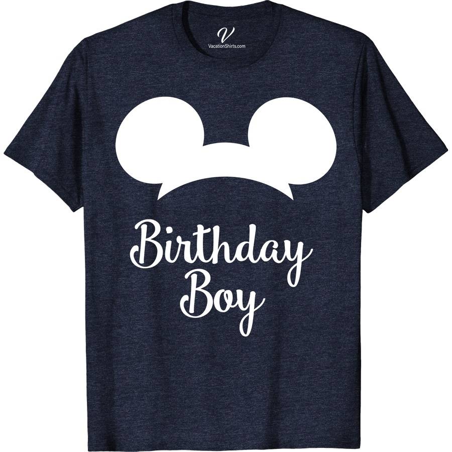 Disney Birthday Boy Shirt Disney Vacation Shirts Celebrate in magical style with our Disney Birthday Boy Shirt! Featuring beloved Mickey Mouse, this custom Disney Birthday Tee is the perfect Boys Disney Party Outfit. Personalize it for an unforgettable Disney Birthday Outfit Boy experience. Ideal for toddlers to kids, make their day special with this enchanting Disney Character Birthday Shirt.