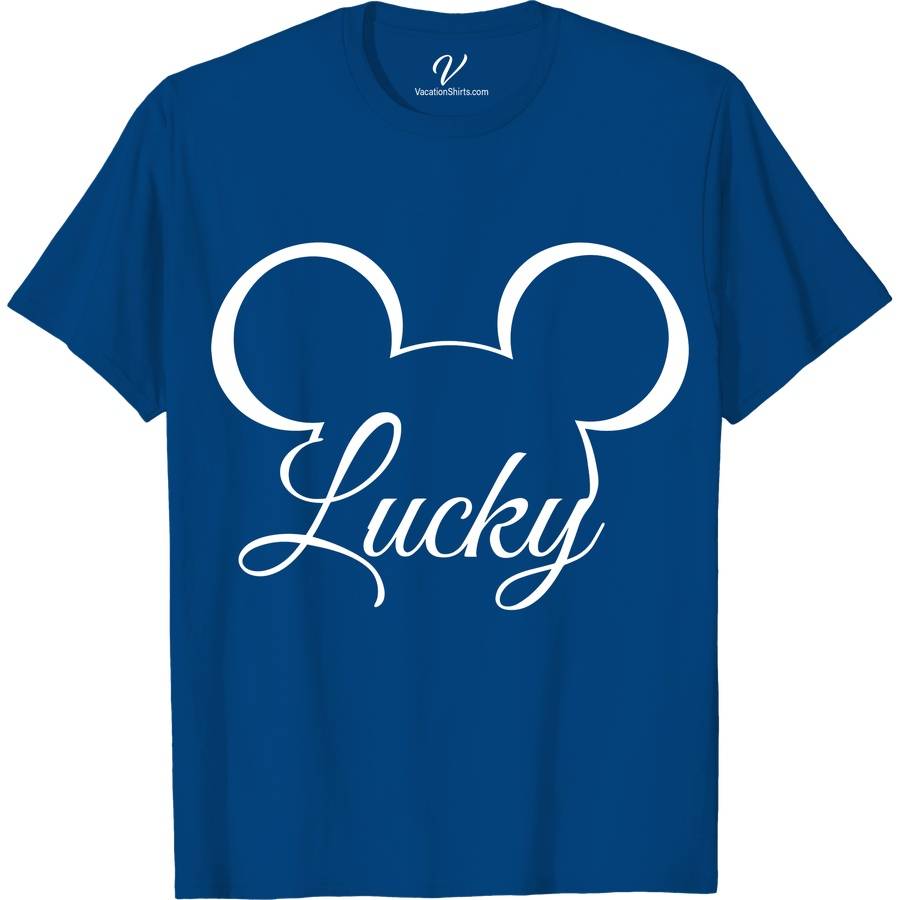 Mickey Lucky Shirt Disney Vacation Shirts Celebrate St. Patrick's Day in style with our Mickey Lucky Shirt from VacationShirts.com! This festive Disney character shirt features a charming Mickey Mouse adorned with shamrocks, making it the perfect lucky charm. Ideal for Disney parks or any holiday celebration, this green Mickey tee embodies the spirit of Irish Mickey Mouse clothing.