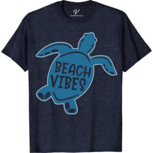 Turtle Beach VIbes Shirt Beach Vacation Shirts Dive into summer with the Turtle Beach Vibes Shirt from VacationShirts.com. This ocean-inspired tee, featuring a captivating sea turtle graphic, embodies coastal fashion at its finest. Perfect for beach parties or casual outings, it's your go-to for island style and tropical shirts online. Embrace the essence of beachwear fashion today!