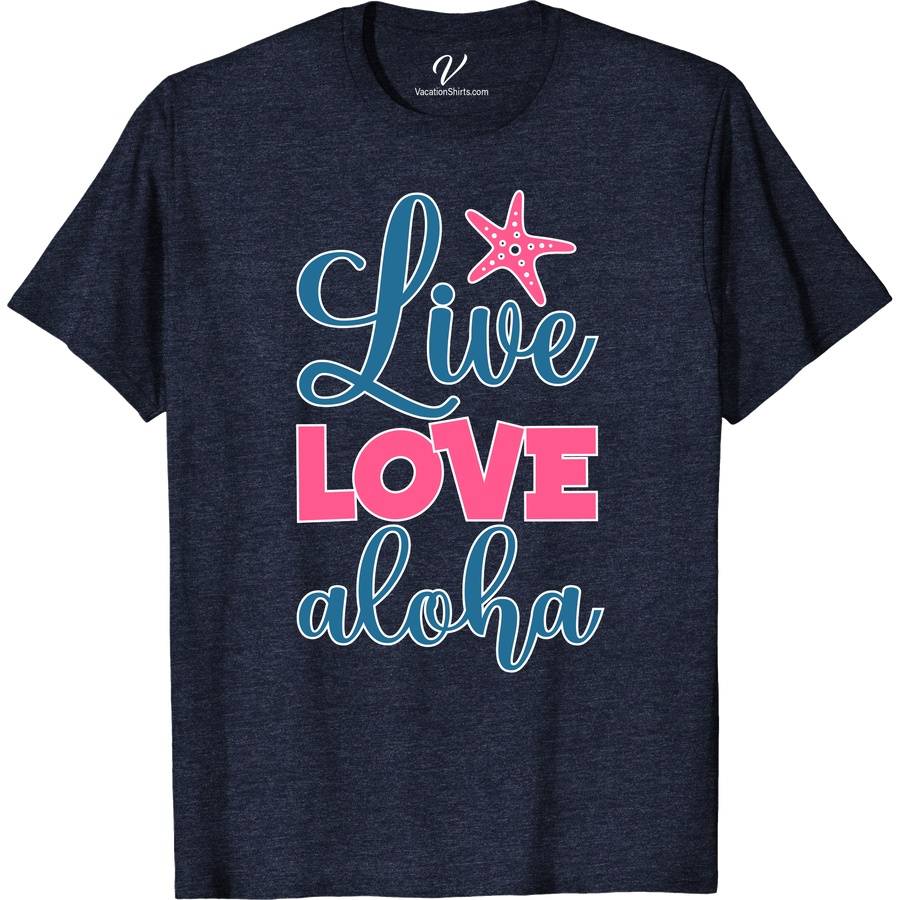 Live Love Aloha Shirt Hawaii Vacation Shirts Discover the essence of paradise with our Live Love Aloha Shirt, exclusively at VacationShirts.com. Crafted for both men and women, this authentic Aloha wear boasts vibrant tropical prints, perfect for beach weddings or adding a vintage Hawaiian touch to your wardrobe. Embrace the Aloha spirit in our custom, comfortable fit.