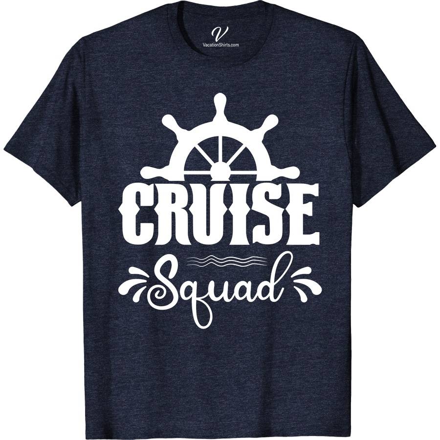 Cruise Squad Cruise Vacation T-Shirt Cruise Vacation Shirts Set sail in style with our Cruise Squad Cruise Vacation T-Shirt from VacationShirts.com! Perfect for groups, this custom tee blends nautical themes with tropical vibes, making it ideal for family cruises or cruise parties. Stand out on deck with matching cruise shirts that celebrate your squad's adventure at sea!