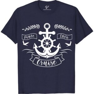 Peace Love Cruise: Vibrant Vacation Tee Classic Cruise Vacation Shirts Set sail in style with the Peace Love Cruise Tee from VacationShirts.com! This vibrant vacation tee, perfect for any cruise ship outfit, combines nautical themes with tropical vibes. Ideal for beach vacations or sailing adventures, it's the ultimate summer cruise apparel. Embrace the ocean spirit in this unique, nautical-themed clothing piece!