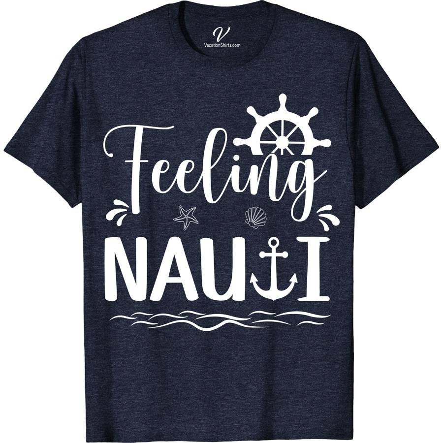 Feeling Nauti Cruise Cruise Vacation T-Shirt Cruise Shirt Best Sellers Set sail in style with our "Feeling Nauti" Cruise Vacation T-Shirt from VacationShirts.com. Perfect for any sea adventurer, this nautical-themed apparel blends comfort with flair, making it a must-have for both men and women. Embrace the ocean vibes in this essential piece of cruise wear, designed to make every cruise trip unforgettable.