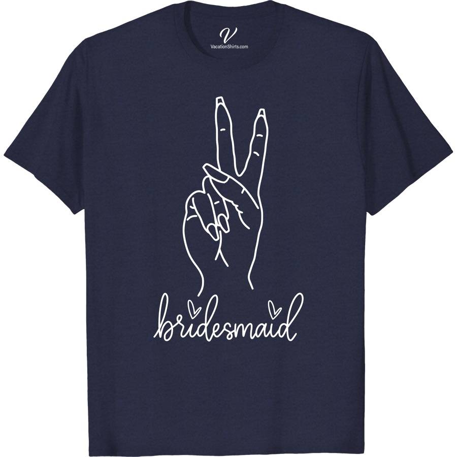 Bridesmaid Wedding Shirt Wedding Vacation Shirts Elevate your bridal party with VacationShirts.com's Bridesmaid Wedding Shirt! Perfect for bachelorette parties and bridesmaid proposals, these personalized, custom bridal shirts unite your bride squad in style. Featuring unique designs for maid of honor and matching bridesmaid tops, our tees promise comfort, elegance, and unforgettable memories. Say "I do" to our collection!