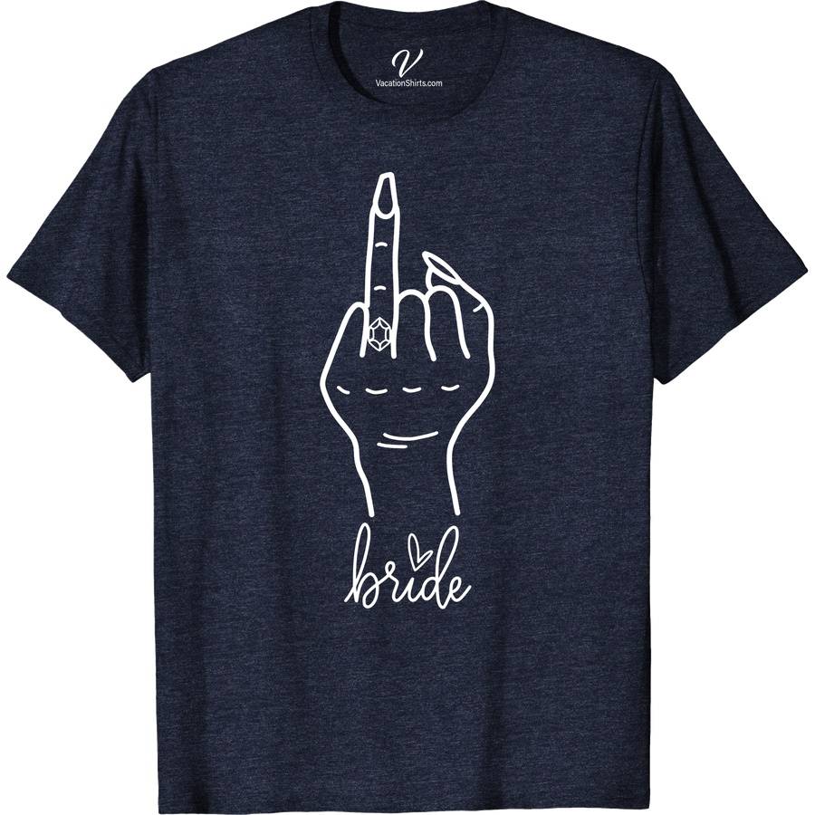 Bride Wedding Shirt Wedding Vacation Shirts Celebrate your journey to "I do" with our Bride Wedding Shirt from VacationShirts.com. Customizable and chic, it's perfect for bridal showers, bachelorette parties, and wedding planning. Embrace your bride-to-be status with personalized flair, uniting your bride squad in style. Make every moment memorable with our future Mrs. and bride tribe tees.