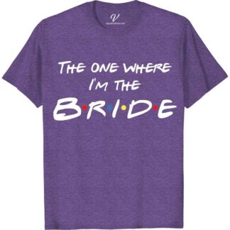 Friends The One Where I'm The Bride Shirt Wedding Vacation Shirts Celebrate your special day with our "The One Where I'm The Bride" shirt from VacationShirts.com! Perfect for Friends fans, this custom Friends bridal tee adds a unique touch to bachelorette parties and Friends-themed weddings. Personalize your Friends bride t-shirt for an unforgettable bridal party ensemble. Be the bride everyone remembers!