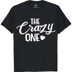 The Crazy One Wedding Shirt Wedding Vacation Shirts Unleash the fun at your wedding with The Crazy One Wedding Shirt from VacationShirts.com! Perfect for every wedding event, from bachelorette to bachelor parties, these unique groomsmen and funny bridal party tees add a quirky touch. Personalize your day with our custom, creative wedding party gifts. Stand out in fun, personalized wedding t-shirts!