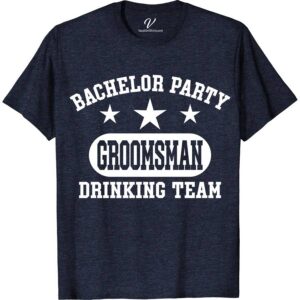 Drinking Team Groomsman Wedding Shirt Wedding Vacation Shirts Elevate your bachelor party with our Drinking Team Groomsman Wedding Shirt from VacationShirts.com! Perfect for the groom squad, these funny, personalized groomsman gifts feature custom options for a unique touch. Ideal for matching wedding party attire, they're the ultimate proposal shirts. Celebrate in style with our best man beer tees!