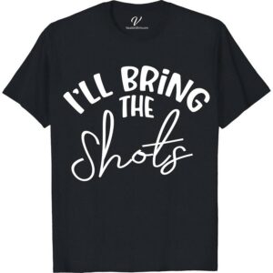 I'll Bring the Shots Wedding Shirt Wedding Vacation Shirts Make your wedding festivities unforgettable with our 'I'll Bring the Shots' Wedding Shirt from VacationShirts.com. Perfect for bachelor and bachelorette parties, this custom, funny wedding shirt adds a playful twist to your bridal party attire. Personalize for groomsmen, bridesmaids, or as a unique proposal shirt. Celebrate love with a shot of fun!