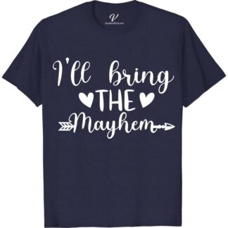 I'll Bring the Mayhem Wedding Shirt Wedding Vacation Shirts Unleash the fun with our "I'll Bring the Mayhem Wedding Shirt" from VacationShirts.com! Perfect for bachelorette parties, groom's crew, or any wedding festivity, this humorous wedding attire merges laughter with love. Featuring custom, unique designs, it's the ultimate in novelty wedding apparel for bride squads and funny bridal party tees.