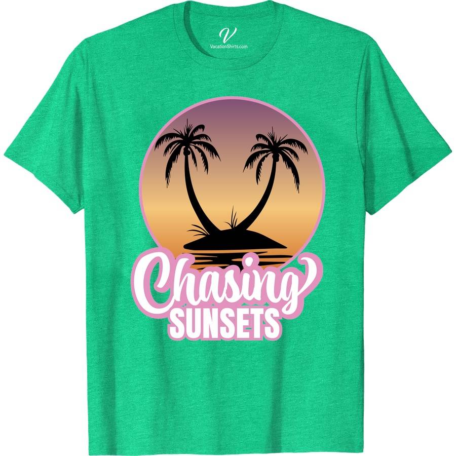 Chasing Sunsets Cruise Shirt Classic Cruise Vacation Shirts Set sail in style with our Chasing Sunsets Cruise Shirt from VacationShirts.com. Perfect for any sea adventure, this top combines the essence of tropical cruise shirts and nautical sunset tees. Embrace beach vacation vibes with our maritime sunset design, making it the ultimate piece in sunset sailing apparel. Dive into coastal cruise fashion!