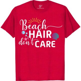 Beach Hair Don't Care Shirt Beach Vacation Shirts Dive into summer with our "Beach Hair Don't Care" shirt from VacationShirts.com. This coastal fashion tee embodies the ocean vibe, making it a perfect addition to your vacation wardrobe essentials. Crafted for beach lovers, it blends surf style with casual beachwear. A must-have seaside graphic tee that's an ideal beach-themed apparel gift.