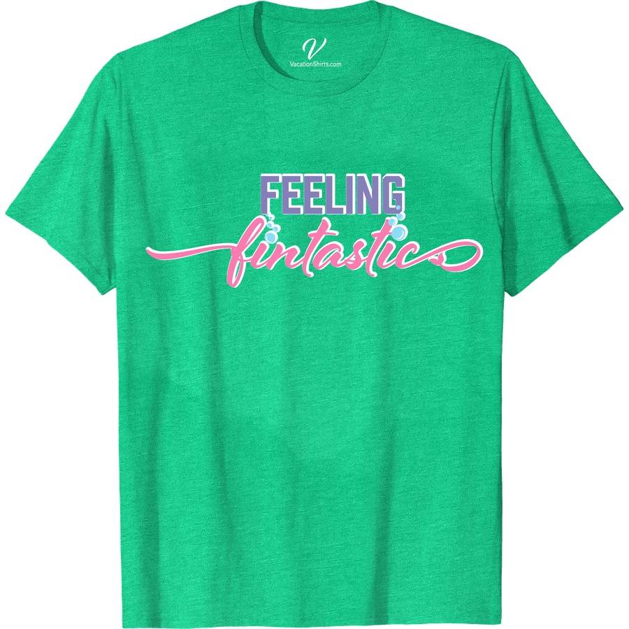 Feeling Fintastic Cruise Shirt Beach Vacation Shirts Dive into style with the Feeling Fintastic Cruise Shirt from VacationShirts.com! Perfect for families, this ocean-themed t-shirt features a captivating sea life graphic, embodying the spirit of nautical adventure. Ideal for any cruise vacation, it's the ultimate in tropical cruise attire, blending comfort with marine-inspired fashion. Set sail in this must-have piece!