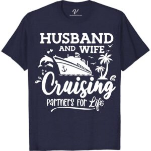 Couple's Cruise Getaway Tee - Husband & Wife Couples Cruise Shirts Embark on a romantic journey with our Couple's Cruise Getaway Tee, the perfect match for lovebirds at sea. Celebrate your love on deck in these matching couple tees, designed for husbands and wives on cruises, anniversaries, or honeymoons. Embrace the nautical vibe in style with our exclusive VacationShirts.com apparel.