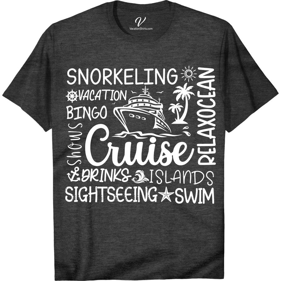 Fun Cruise Adventure Tee - VacationShirts.com Cruise Vacation Shirts Set sail in style with VacationShirts.com's Fun Cruise Adventure Tee! Perfect for families, our tropical cruise t-shirts offer personalized options to match your crew. From nautical vacation shirts to fun cruise tees, our adventure cruise apparel is the ultimate choice for your sea voyage. Make memories in matching cruise outfits!