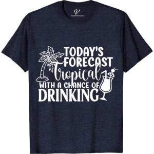 Forecast Drinking Tropical Tee - Your Vacation Essential Cruise Vacation Shirts Discover your perfect vacation companion with the Forecast Drinking Tropical Tee from VacationShirts.com. This lightweight, tropical print shirt is the ultimate in casual summer wear, blending style with comfort. Ideal for any exotic destination, it's a vacation essential tee that promises to keep you cool and fashionable. Dive into summer travel with this must-have beachwear!