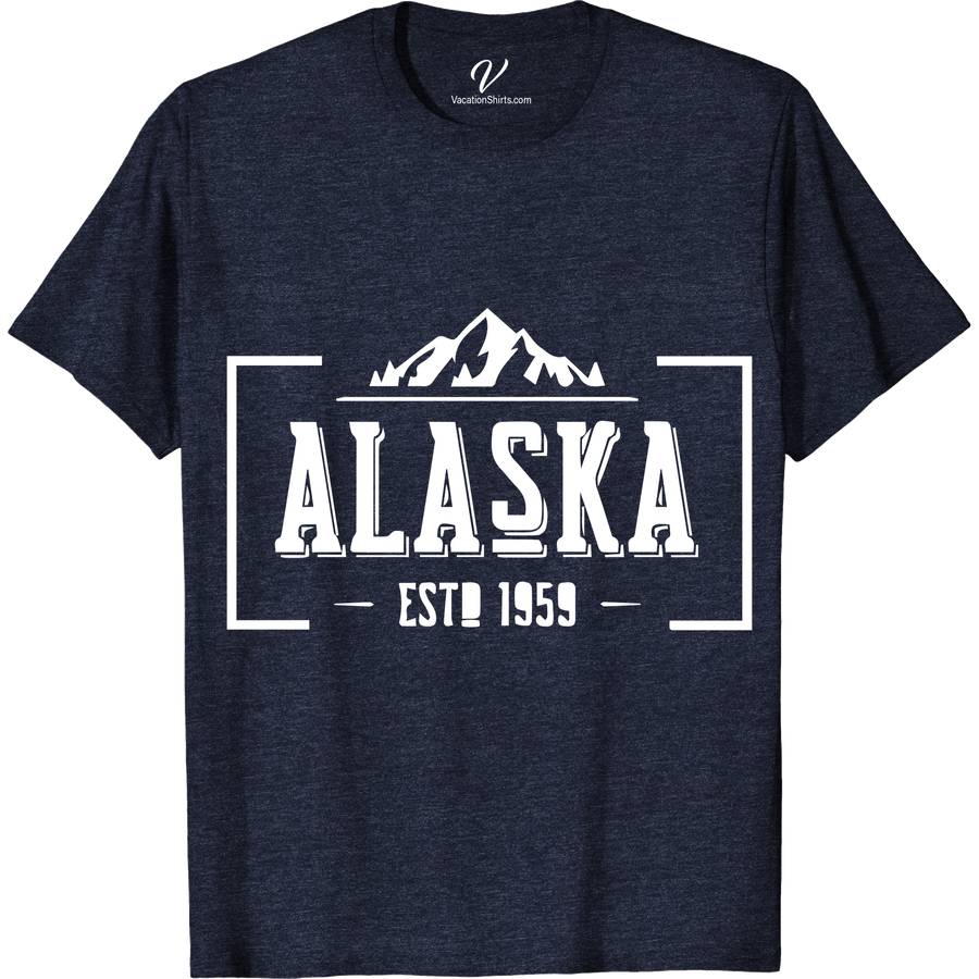 Alaska Retro Font Tee Alaska Vacation Shirts Discover the charm of the Last Frontier with our Alaska Retro Font Tee. This vintage-style Alaska apparel features captivating typography and retro Alaskan graphics, making it the perfect souvenir or vacation shirt. Embrace old-school vibes and showcase your love for Alaska in this unique, high-quality graphic tee.