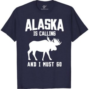 Alaska Is Calling Moose Tee Alaska Vacation Shirts Discover the wild with our Alaska Is Calling Moose Tee. Perfect for nature lovers, this moose graphic tee embodies the spirit of Alaska wildlife. Crafted for outdoor adventures, it's a must-have Alaska souvenir shirt. Embrace rustic charm and the thrill of the outdoors with this unique, nature-inspired clothing piece.