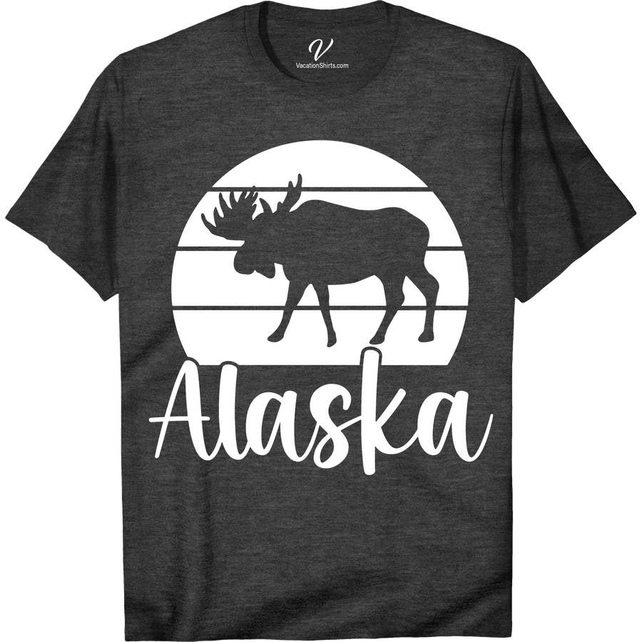 Alaska Calligraphy Moose Tee Alaska Vacation Shirts Discover the enchanting Alaska Calligraphy Moose Tee, a unique blend of hand-drawn moose calligraphy art and Alaska's majestic wildlife. This captivating shirt, a must-have Alaska souvenir, features an exclusive moose design, making it the perfect addition to any Alaska-themed graphic tee collection. Embrace the spirit of Alaska in style!