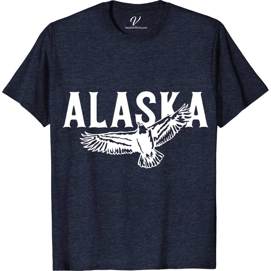 Alaska Falcon Eagle Tee Alaska Vacation Shirts Discover the wild spirit of Alaska with our Falcon Eagle Tee from VacationShirts.com. Featuring stunning eagle and falcon graphics, this nature-inspired clothing merges wildlife conservation with outdoor adventure. Perfect for bird of prey enthusiasts, our Alaskan eagle t-shirt embodies the essence of falcon-themed clothing. Embrace your love for the great outdoors!