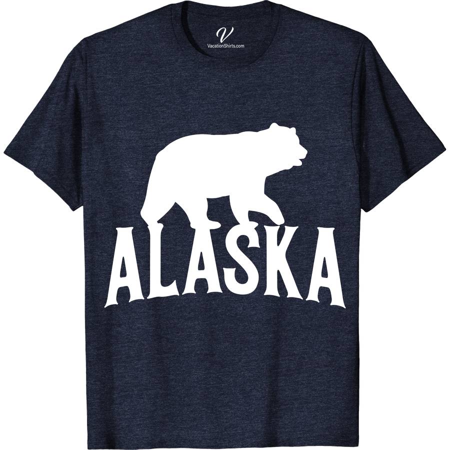 Alaska Bear Font Calligraphy Tee Alaska Vacation Shirts Discover the wild with our Alaska Bear Font Calligraphy Tee from VacationShirts.com. This unique bear print merges animal calligraphy art with nature-inspired clothing, embodying the spirit of outdoor adventures. Crafted from eco-friendly materials, our wildlife graphic tee is perfect for those who love wilderness-themed apparel with a touch of uniqueness.