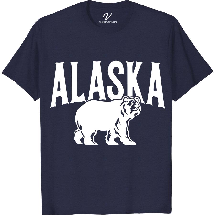 Alaska Bear Calligraphy Outline Tee Alaska Vacation Shirts Discover the wild with our Alaska Bear Calligraphy Outline Tee. Perfect for outdoor enthusiasts, this eco-friendly bear tee blends art and nature, featuring a unique bear outline in stunning calligraphy. Ideal for hiking, camping, or any adventure, it's a must-have piece of nature-inspired clothing for any wildlife lover.