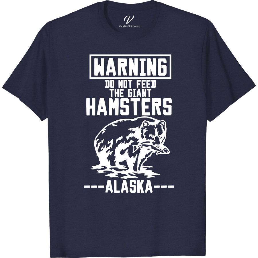 Alaska Bear Do Not Feed Hamster Tee Alaska Vacation Shirts Discover the perfect blend of humor and nature with our Alaska Bear Do Not Feed Hamster Tee. This unique bear tee combines wildlife humor and outdoor adventure in a quirky design. Ideal for nature lovers and camping enthusiasts, it's a must-have addition to your wardrobe. A humorous, memorable gift for any occasion!