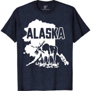 Alaska Moose State Tee Alaska Vacation Shirts Discover the essence of the wild with our Alaska Moose State Tee! Perfect for moose lovers and adventurers alike, this moose graphic tee captures Alaska's majestic wildlife and nature. A must-have Alaska souvenir shirt, it's the ideal gift for those who cherish outdoor adventures and the iconic state animal.