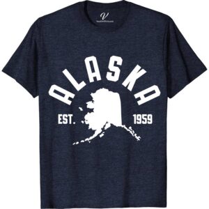 Alaska Shape State Map Tee Alaska Vacation Shirts Discover your love for the Last Frontier with our Alaska Shape State Map Tee! This unique Alaska Souvenir Shirt features a striking Alaska State Silhouette, embodying state pride and adventure. Perfect for locals and travelers alike, this Alaska Graphic Tee is a must-have to showcase your Alaska Love stylishly.