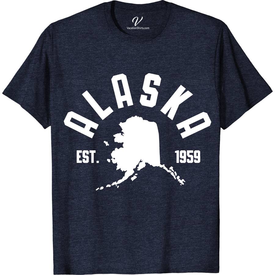 Alaska Shape State Map Tee Alaska Vacation Shirts Discover your love for the Last Frontier with our Alaska Shape State Map Tee! This unique Alaska Souvenir Shirt features a striking Alaska State Silhouette, embodying state pride and adventure. Perfect for locals and travelers alike, this Alaska Graphic Tee is a must-have to showcase your Alaska Love stylishly.
